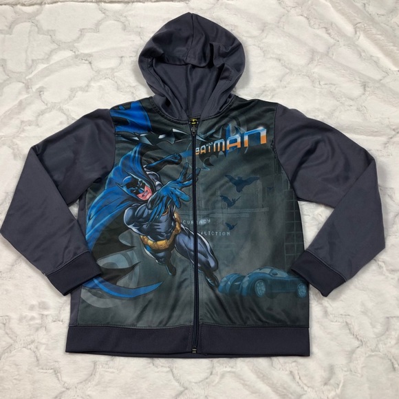 Batman Gray Lightweight Jacket size 7 - Picture 9 of 9